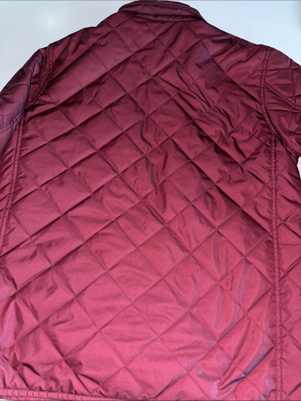 Polo Ralph Lauren Quilted Jacket Size L Riding Maroon Vtg Lined Polo Barn Jacket